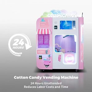 [Hot Item] Automatic Robot Electric Sugar Cotton High Tech Cotton Floss Candy Making Vending Machine