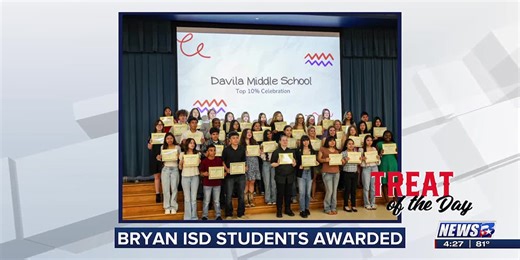 Bryan ISD rewards top 10% at two middle schools