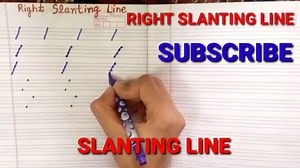 Right slanting line  / How to draw right slanting line/ slanting line.