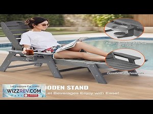 Outdoor Chaise Lounge Chair 6 Position Adjustable Reclining Bench Lounger Gray Review