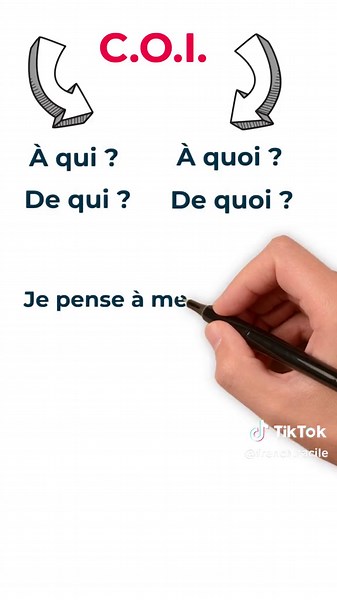 Tu sais trouver le COD et le COI dans une phrase ? C'est nécessaire parfois...😢 Alors, regarde attentivement cette vidéo et essaye de répondre à l'exercice. Si cette notion reste difficile pour toi, dis-le-moi en commentaires et je tenterai de t'expliquer à nouveau. ============ Catherine Spécialiste de la grammaire et conjugaison française www.frenchfacile.com #french #learnfrench #improveyourFrench #language #frenchteacher #apprendrelefrancais #easyfrench #Francés #frenchwords #frenchvocabula
