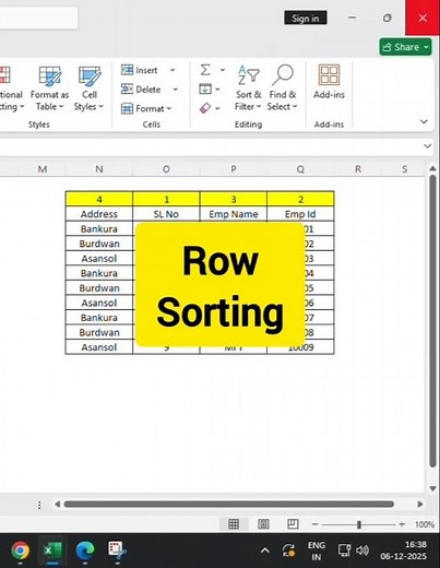 || How to sort rows in excel | Sorting header wise | Sort & Filter easy trick ||