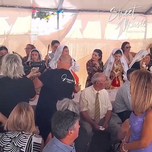 Trallallera - Sardinian Folk Song, in a Traditional Celebration "Sa Tracca" in Sardinia, Italy