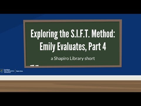 Exploring the SIFT Method: Emily Evaluates, Part 4