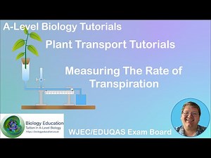 Measuring the rate of transpiration with a potometer AS Biology WJEC EDUQAS.