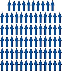 Amazon.com : LiteMark Arrow Stickers Removable Matte Blue Decal - Ideal for Floors, Signs, Walls, Smooth Surfaces in Office, School, Warehouse, Industrial Setting (Pack of 75 Arrows) : Office Products