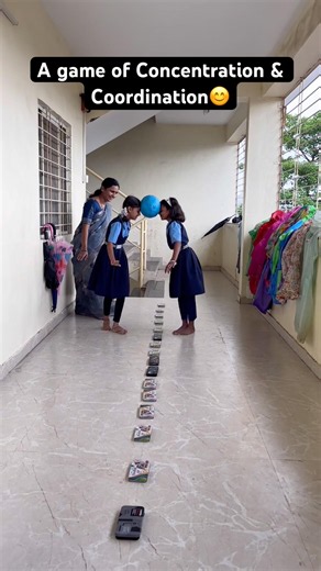A game of Concentration & Coordination😊#viralvideo #school #youtubeshorts #shortsfeed