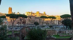 Timelapse view of Trajan forum in Rome.