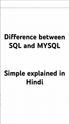 SQL vs MySQL? #softwaretesting #mysql #sql #database #coding