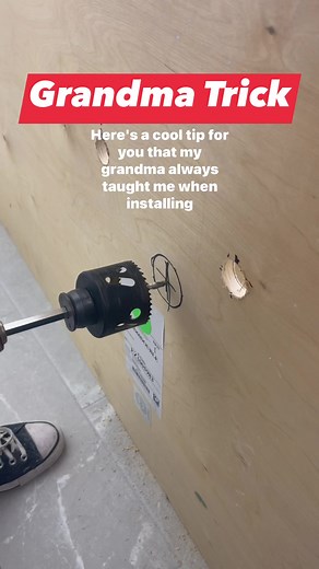 How to properly drill out holes for your vanity plumbing. #construction #homerenovation #homeimprovement #work #tools #tutorial #diy #contractor #realestate #entrepreneur | WINNI