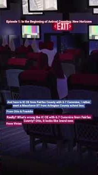 Animal Crossing New Horizons 5 AM TV Test Patterns/United Airlines at Washington Dulles Video Taken