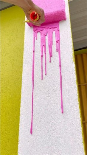 Outside painting pink color code 2188 🏡 #wallpainting #trending