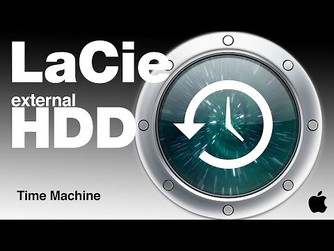 Time Machine and LaCie external harddrive Set Up how to use