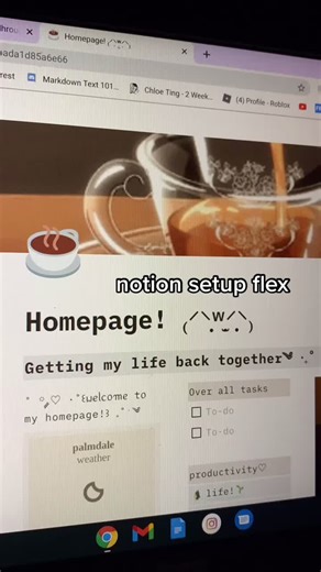 notion setup flex !! ask questions #notion #fyp i got inspired by someone but i forgot their @
