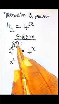 equation involving Tetration and exponential #tutorial #maths #tetration