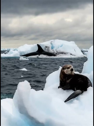 All kinds of animals live in the water on the glacier.​​​ #animals #live