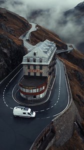 The iconic Hotel Belvédère on a turn on The Furka Pass Road in Switzerland 🇨🇭 More info about this place: https://bit.ly/furka-pass 🎥: Tom Jünemann (https://www.instagram.com/tom_juenemann) | Places to See Before You Die