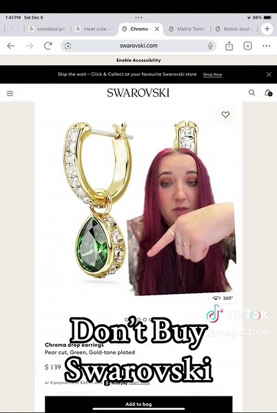 #greenscreen this is a hill I will die on. Swarovski crystals are NOTHING SPECIAL #jeweler #swarovski #swarovskicrystals #deinfluencing