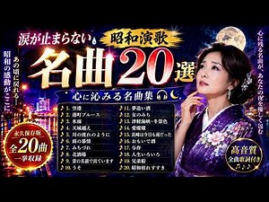 昭和演歌ベスト20｜涙あふれる懐かしの名曲メドレー｜空港・氷雨・天城越え・港町ブルース収録【2026】