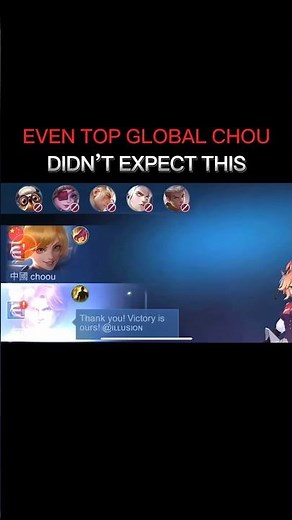 EVEN TOP GLOBAL CHOU DIDN'T EXPECT THIS #activenow #mlbb #shorts