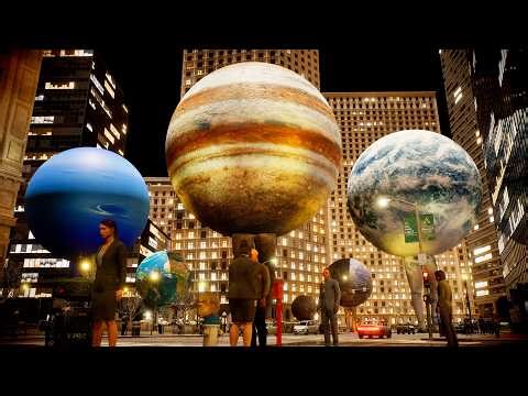 What if Solar System Walked? | Solar System Size Comparison in City | Planet Size Comparison