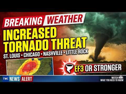Increased Threat of Intense Tornadoes (EF3+) Monday