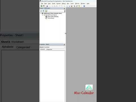 Mini Calendar in Excel