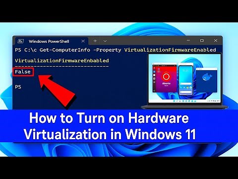 How To Turn on Hardware Virtualization in Windows 10/11 PC ✅