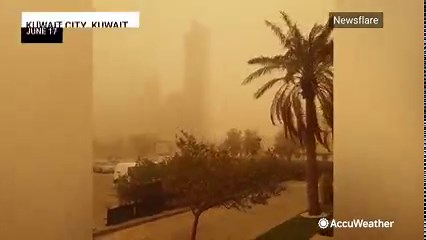 4.2K views · 71 reactions | The skyscrapers in Kuwait City, Kuwait, disappeared into the hazy, orange sky due to a massive dust storm sweeping the region late last week. https://bit.ly/3xVmTt1 | AccuWeather | Facebook