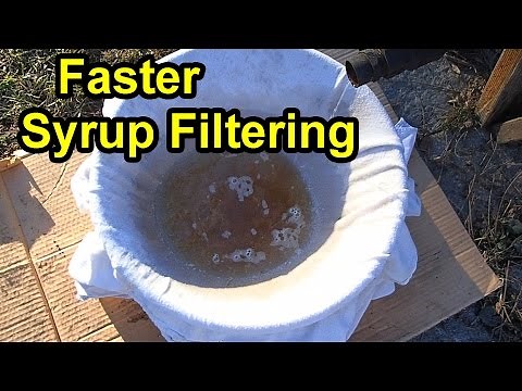 Making Maple Syrup - Saving Time By Filtering "Near Syrup"