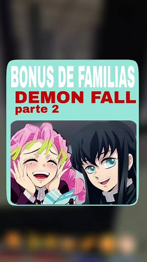 Bonus de Familias Demon fall #demonfall #roblox #kimetsunoyaiba #demonslayer