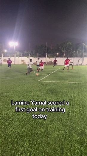 Lamine Yamal Scores First Training Goal