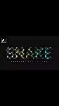 Halftone Text Effect In Adobe Illustrator CC | Adobe Illustrator Text Effect Tutorial #storts #logo