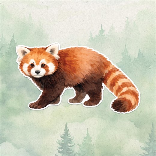 Waterproof Vinyl Red Panda Sticker, Cute Animal Lover Gift, Great Decal for Laptops, Kindles, and Water Bottles - Etsy