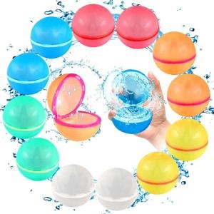 [Hot Item] Reusable Magnetic Silicone Water Balloon, Refillable Water Bomb Splash Balls Self Sealing Quick Fill, Latex-Free Silicone Water Toys for Kids