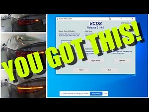 PART 2--8V to 8V.5 AUDI A3/S3/RS3 Dynamic taillight coding VCDS