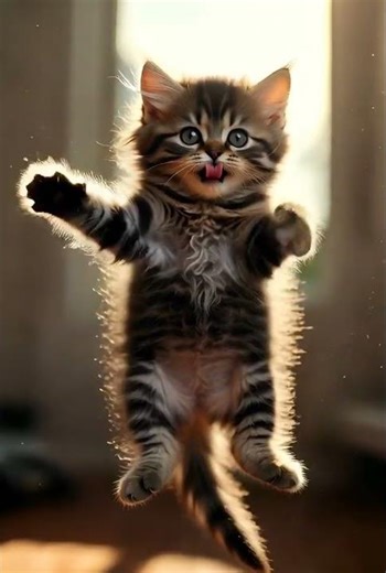 Cute falling kitten #ai #kitten #cute