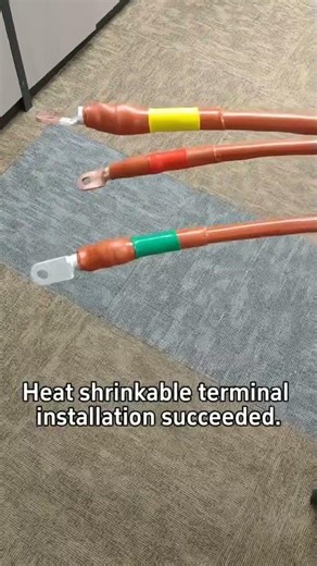 Successful installation of a 10kV three-core heat shrink termination!