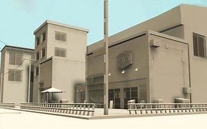 【maya建模】写实街边场景模型制作，从基础操作，工程文件，大型搭建到模型细化。详细案例讲解