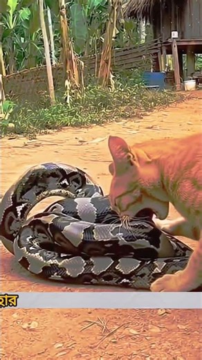 Mother Cat vs Python 😱 Fight until the last breath to save the child!