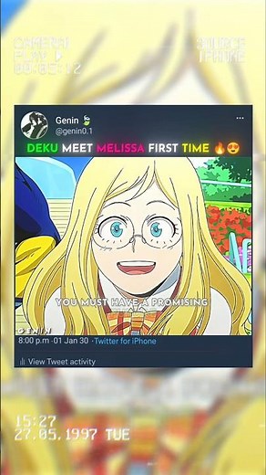 Deku meet melissa first time 🔥😍#myheroacademia #edit #mha #amv #anime