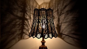 Vintage Lamp Shades Wave Metal Lampshade 10×16×14.75'' Bronze Outside and Gold Inside Etched Forest for Table Lamp or Floor Lamp Spider Fitter - Walmart.com