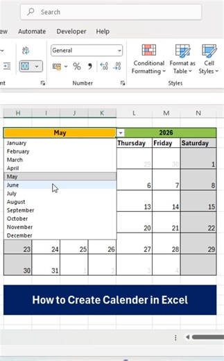 Calender in Excel || Sequence Formula in Excel || #exceltips #exceltricks #excelshorts