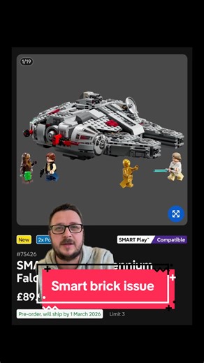 Oof, had to say it 😬🧱 I was SO excited for the new LEGO Smart Play sets… until I realized some of them don’t actually include the smart brick. Like… how is SMART Play™: Millennium Falcon™ not coming with the smart part?? 🫠 Don’t get me wrong, the builds are cool, but it kinda feels misleading when you expect interactive features and they’re sold separately. Anyone else disappointed or is it just me? 👀💭 #LEGO #LEGOSmartPlay #LEGOMillenniumFalcon #LEGODisappointment #legostarwars