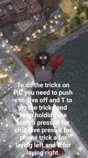 How to do the unique tricks on PC in spider man 2