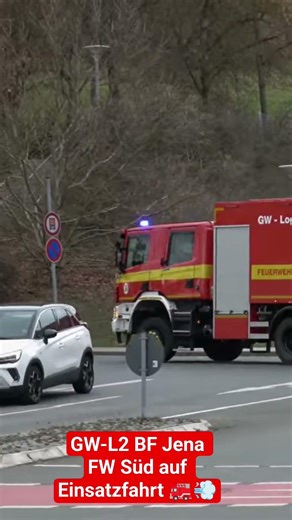 #Einsatzfahrt #Gerätewagen Logistik(GW-L2) #Berufsfeuerwehr Jena FW Süd 🚒💨