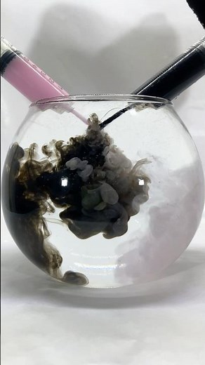 Satisfying Mix: Black & Pink Ink Explosion 🌸🖤.