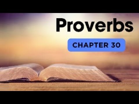 Thursday Bible Study- Proverbs 30