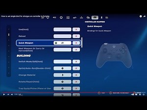 How to set single bind for shotgun on controller in Fortnite