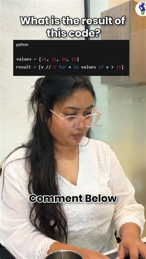 Brillica Services Private Limited on Instagram: "Monday brain workout. Guess the output 👀 What’s the answer? 👇 [guess the output python, coding speed test, tricky programming logic, developer skills, python challenge, Developer Challenge, Monday Motivation] #GuessTheOutput #PythonChallenge #LogicTest #DeveloperChallenge #explorepage"